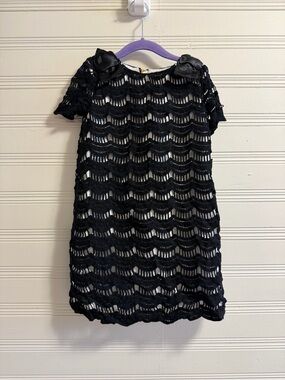 Kate Spade Girls Black Lace Bow Shoulder Dress Size 5